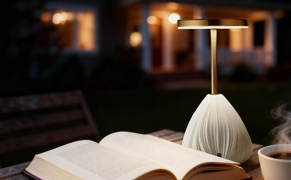 RONDURE 10.6" Ceramic Cordless Table Lamp