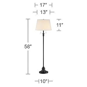360 Lighting Spenser 58" High Oiled Bronze Traditional Floor Lamp