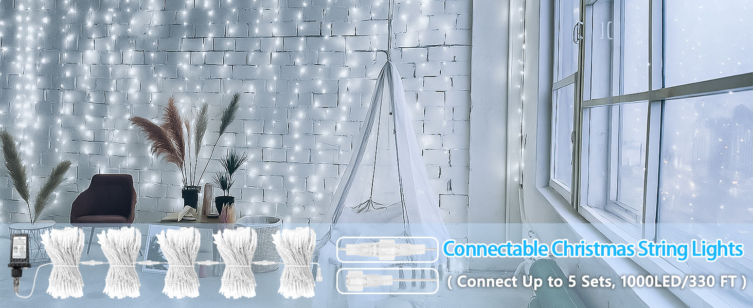 Christmas string lights for outdoor decor