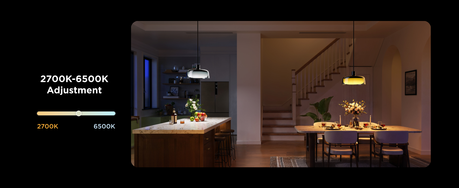 2700K-6500K Color Temperature Adjustable