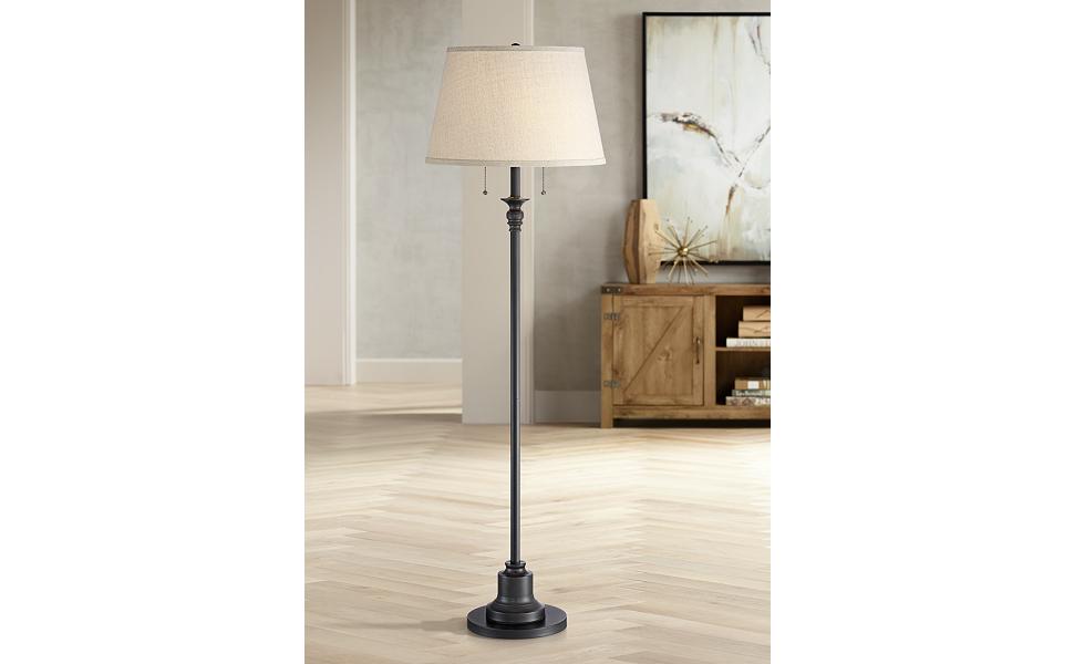 360 Lighting Spenser 58" High Oiled Bronze Traditional Floor Lamp