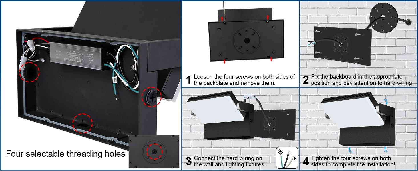 easy installation biritalo wall pack light