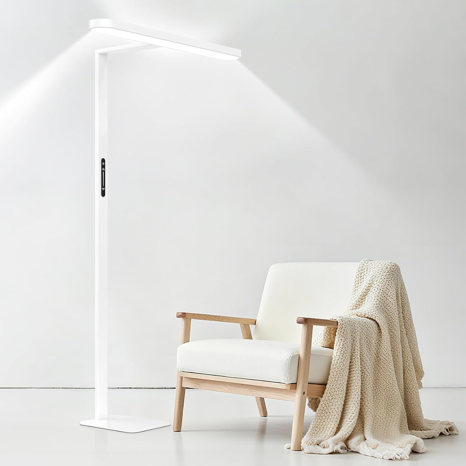 73" LED Floor Lamp, Full Spectrum Eye-Care Reading Floor Lamps, 60W Dimmable Standing Light,4300LM Natural Bright Floor lamp for Living Room, Bedroom, Office, Study Room, Ra97, 4000K - Image 9