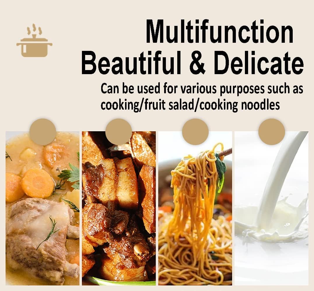 Glass Saucepan with Cover,2.3L/77OZ Heat-resistant Glass Stovetop Pot and Pan with Lid, The Best Handmade Glass Cookware Set Cooktop Safe for Pasta Noodle, Soup, Milk, Baby Food (2.3L/77OZ) - Image 3