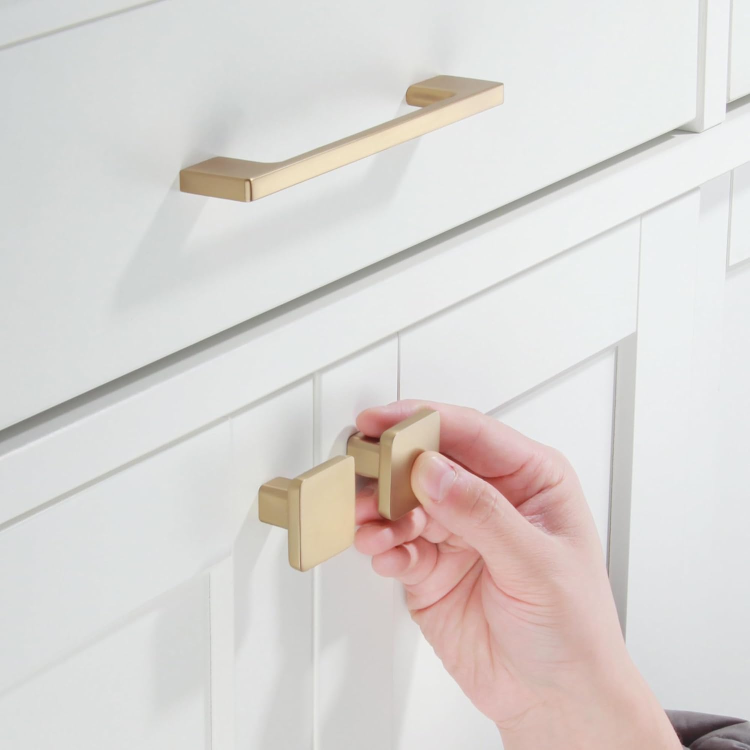 TUNNY 10 Pack Classic Cabinet Handles-3"/76mm Screw Spacing Champagne Bronze Furniture Hardware Handles for Kitchen Cabinets Bedroom Cabinet Pull - Image 4