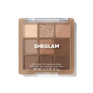 SHEGLAM Eyeshadow Palette 9-Color Ultra-pigmented Shimmer & Matte Shades, Vegan & Cruelty-free-Coffee Shop