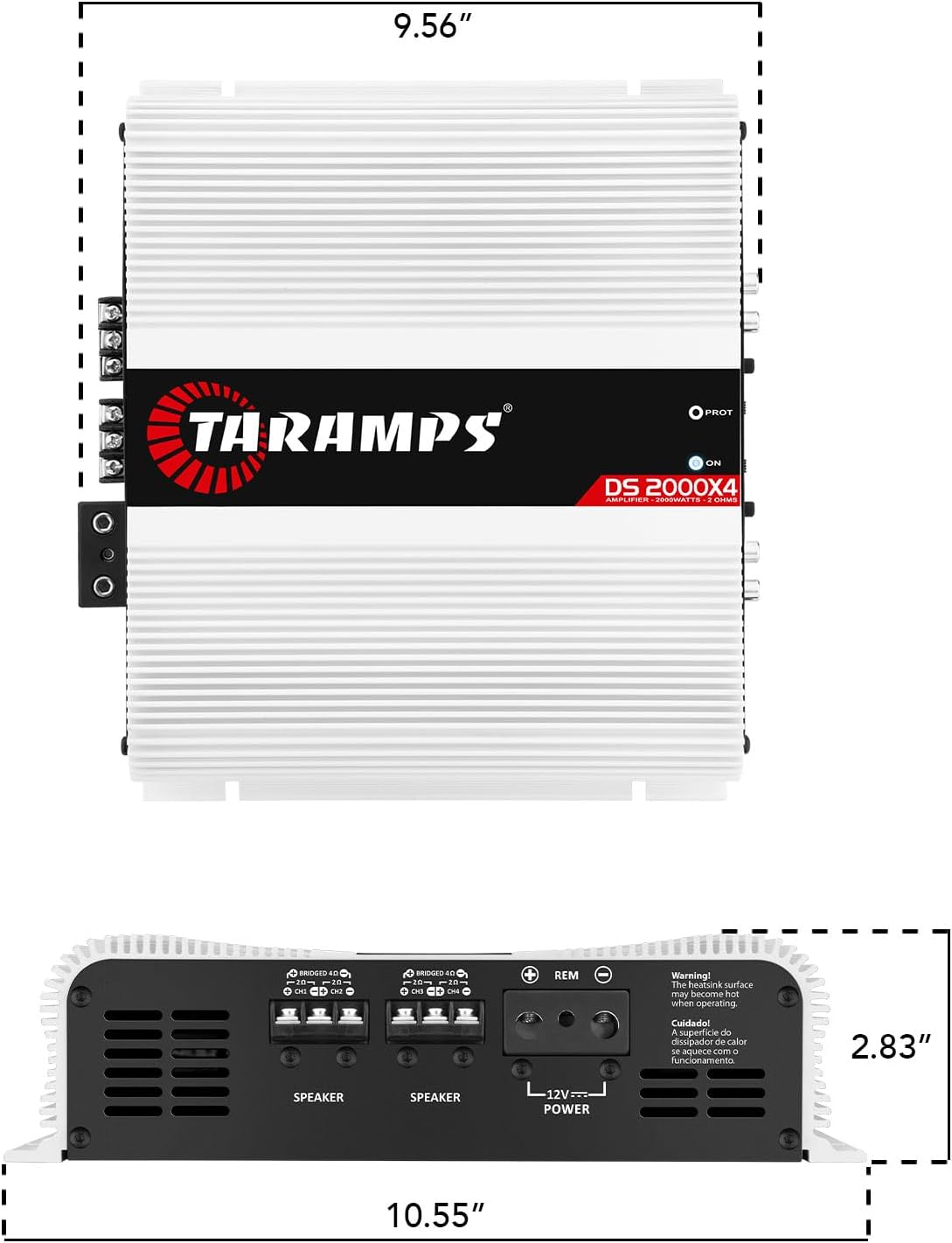 Taramp's DS 2000x4 2 Ohms 2000 Watts RMS 4-Channel 500x4 Watts RMS, Class D Full Range, Crossover High / Low Pass Fixed Bridgedable Car Audio Amplifier - Image 6