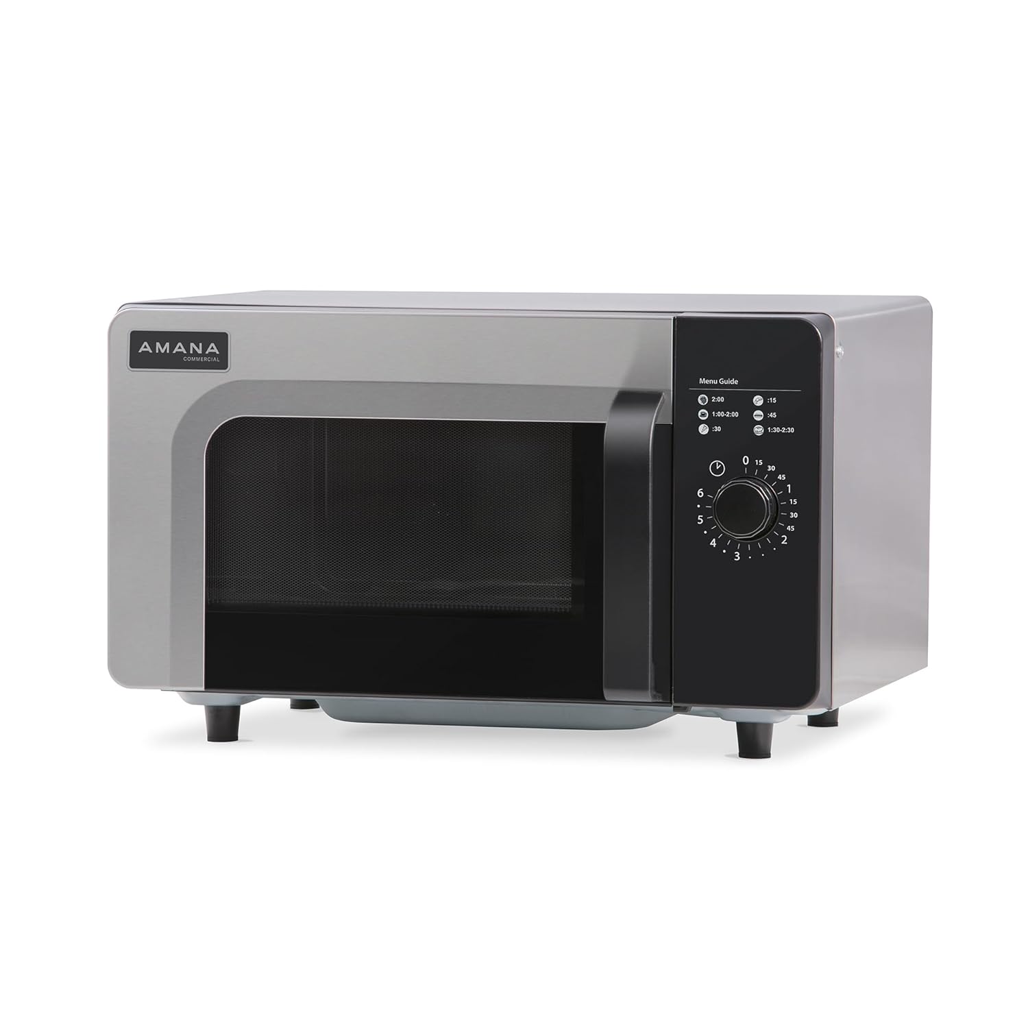 Amana RMS10DSA 1000 Watt Heavy-Duty Countertop Commercial Microwave Oven with Dial Controls for Restaurant Buffet Catering Service | 0.8 Cu. Ft, 20″W x 16-1/2″D x 12-1/4″H, Stainless Steel, 120v, NSF