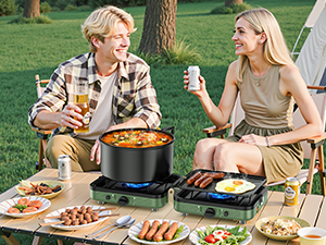 CFRERO Foldable Camping Stove with 2 Burners