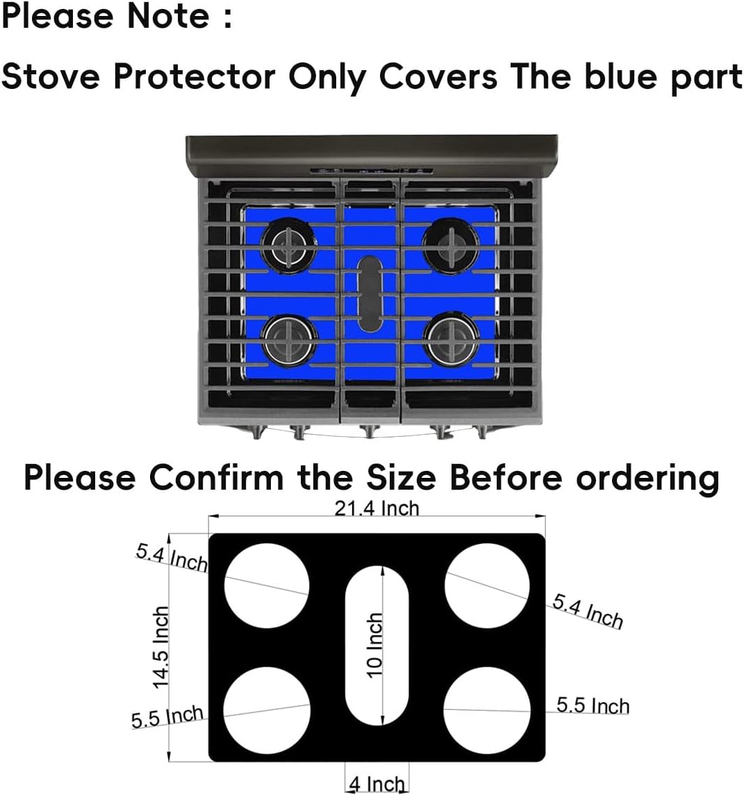 2Pcs 30Inch Stove protector liner For Whirlpool Models WFG550S0LZ1 30 Inch Gas Range Cooktop cover - Image 3