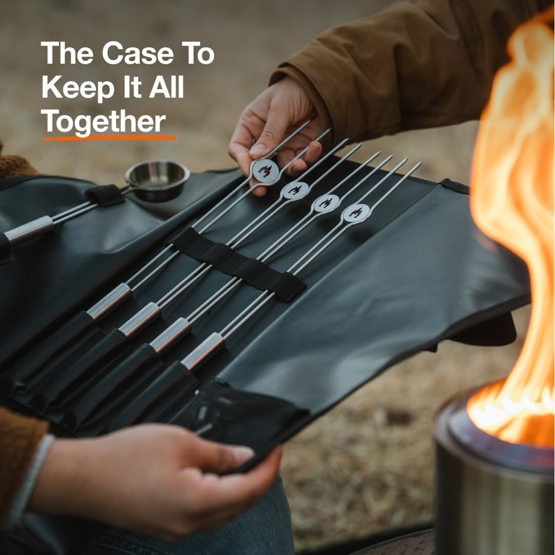 Solo Stove Mesa Accessory Pack | Incl. 4 Stainless Steel Mini Sticks + Stick Rests, Pellet Scoop, Mesa Lid, Carry Case, Accessories for Outdoor Fire Pit, 8.8 x 16 in, 2.5 lbs - Image 6