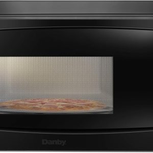 Danby DBMW0720BBB 700 Watts 0.7 Cu.Ft. Countertop Microwave with Push Button Door| 10 Power Levels, 6 Cooking Programs| Auto Defrost and Child Lock