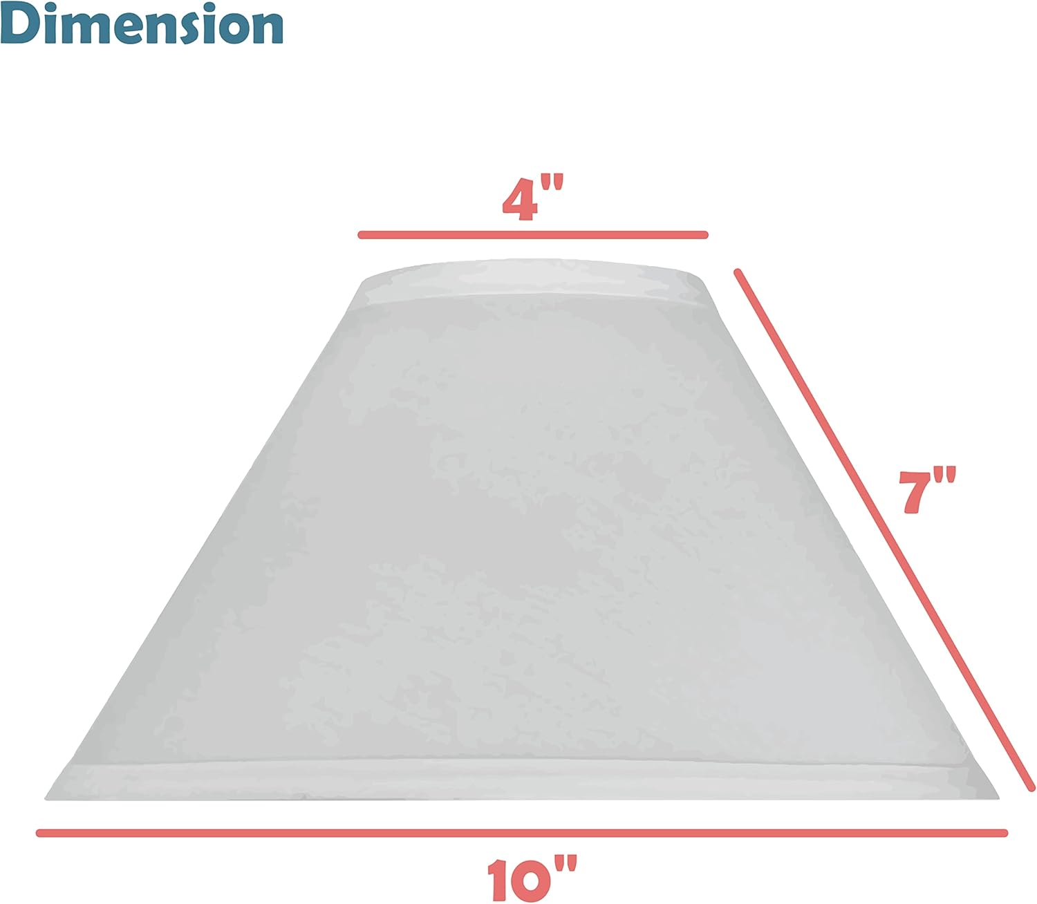 Aspen Creative 59171, Empire Uno Lamp Shade, Cotton White, 4" Top x 10" Bottom x 7" Slant Height, Slip UNO 33mm - Image 5