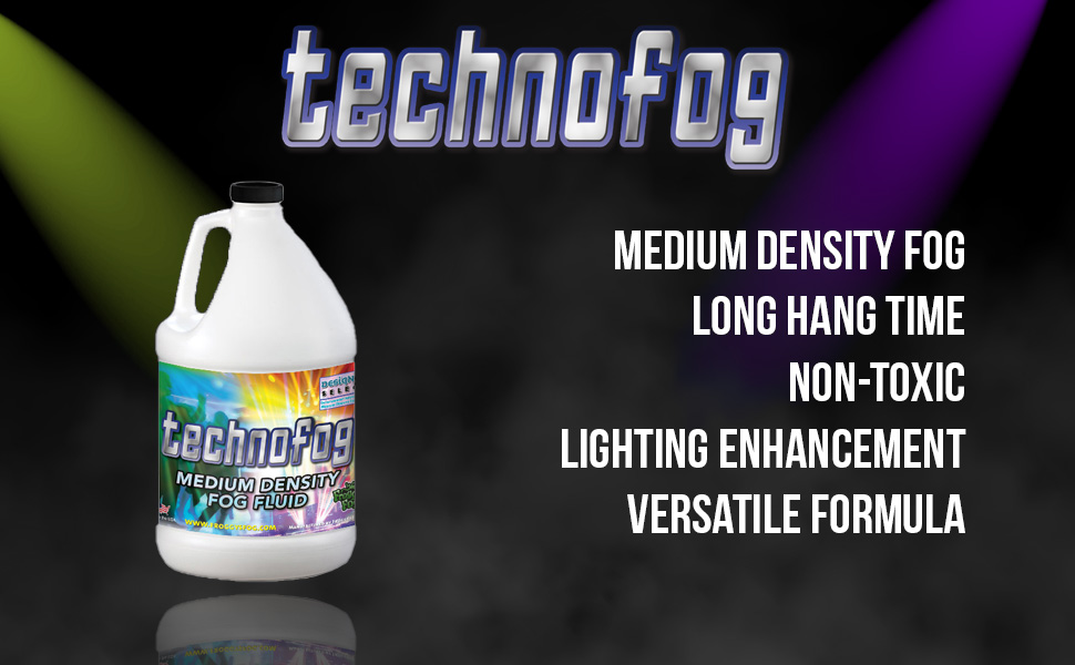 Technofog, medium density, fog, fluid, haze, lighting enhancement, long hang time, non toxic