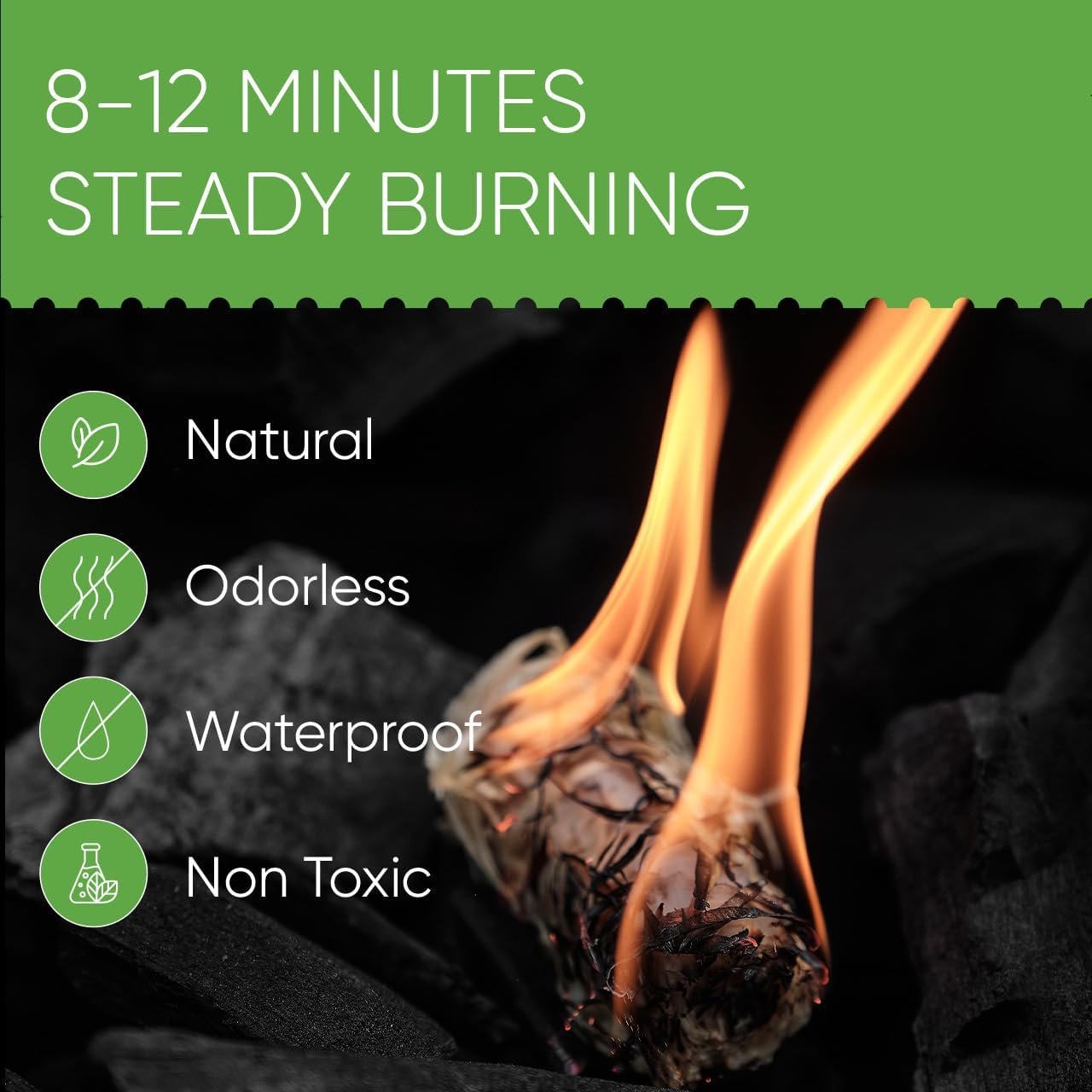 Inflame Fire Starters 300 pcs Fire Starters for Campfires, Grill, BBQ, Fireplace, Woodstove - Charcoal Starter - Waterproof, Weather-Resistant - Natural Wood Fireplace Starters - Image 6