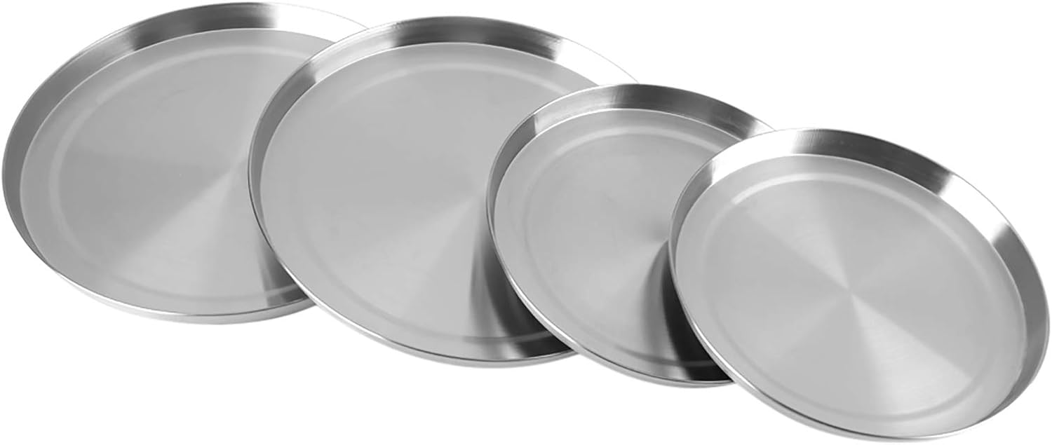 4Pcs Burner Covers, Stainless Steel Stove Top Covers, Adds Counter Space and Protects Electric Burners from Spills