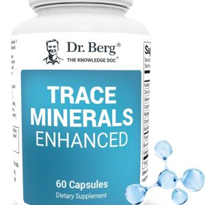 Dr. Berg Trace Minerals Enhanced Complex - Complete with 70+ Minerals Including 10 mg of Zinc - Dietary Supplement - 60 Capsules