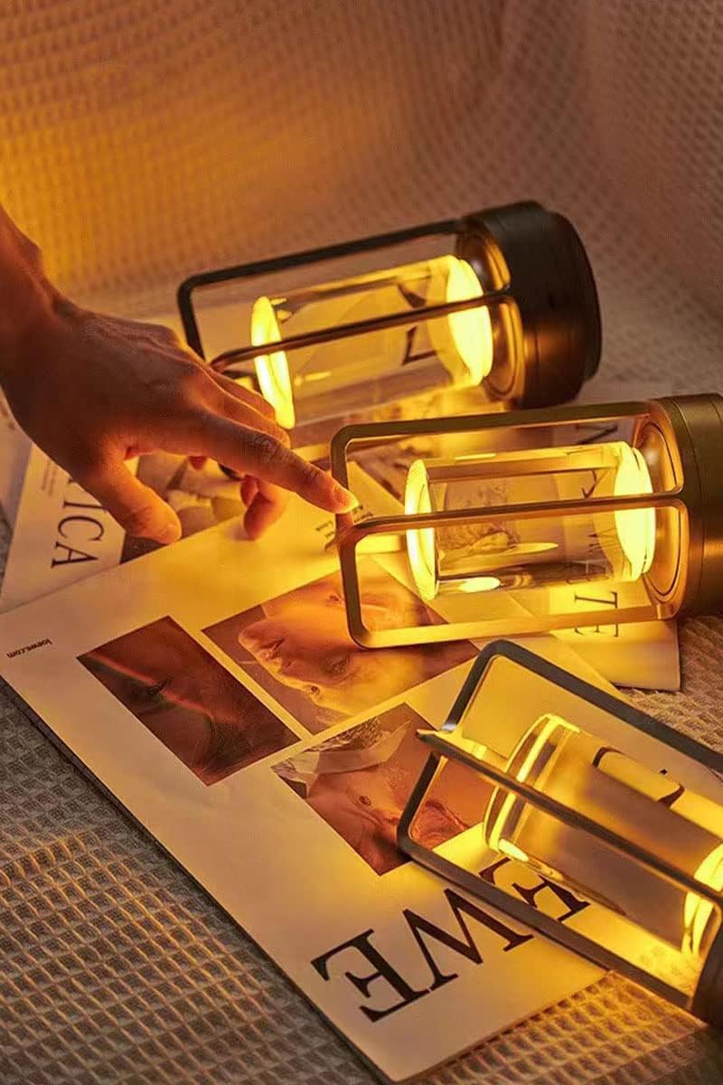 Portable Metal Table Lamp for Indoor/Outdoor ,Rechargeable Cordless LED Lamp, 3-Colour Infinitely Dimming Battery Powered Small Desk Lamp, Restaurant/Bedroom/Bar/Coffee Shop/Camping Light (Gold) - Image 5