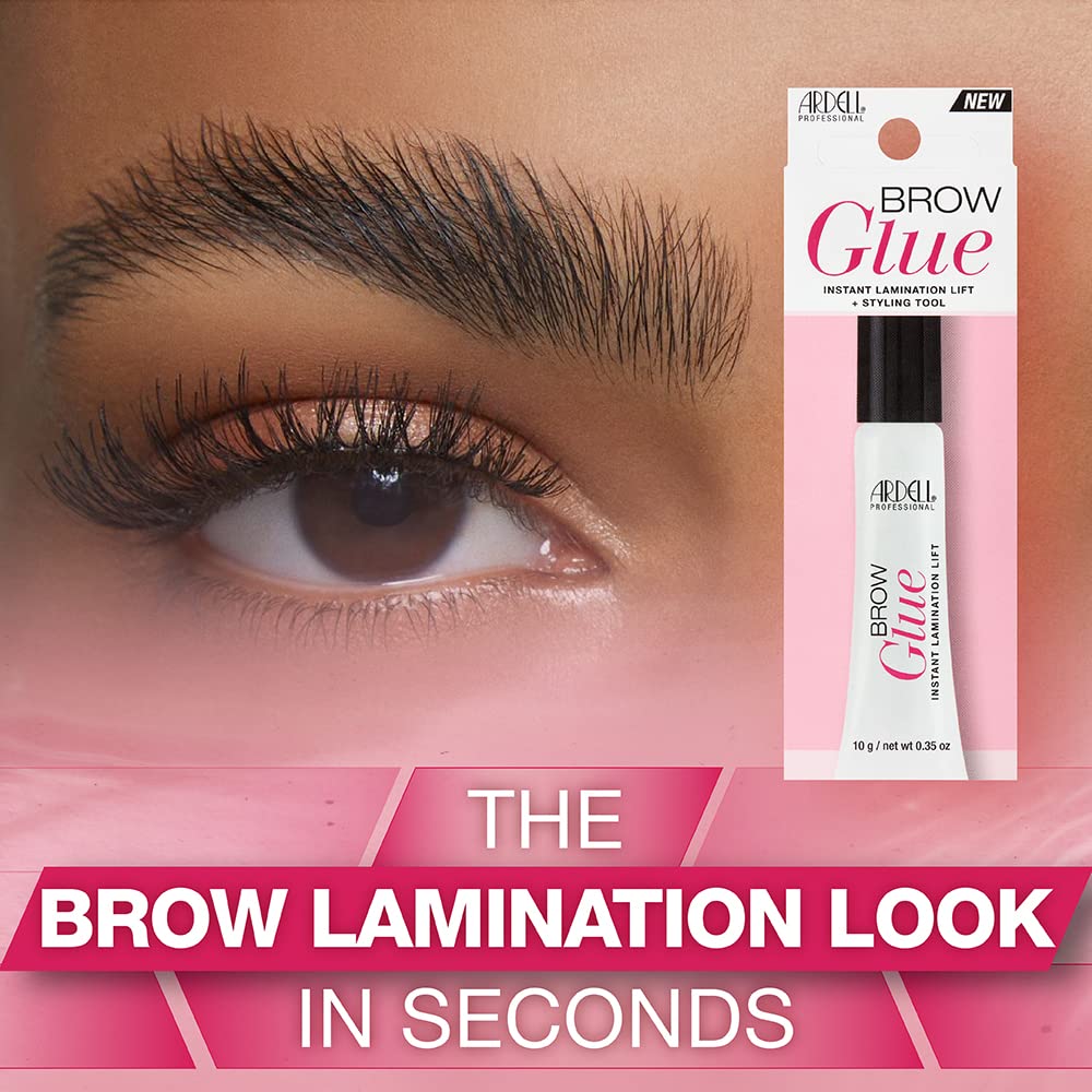 Ardell Brow Glue – Clear Eyebrow Gel for Instant Lamination Lift with Styling Brush, All day Extreme Hold Brow Gel for Fluffy Defined Brows, 0.35 oz - Image 3