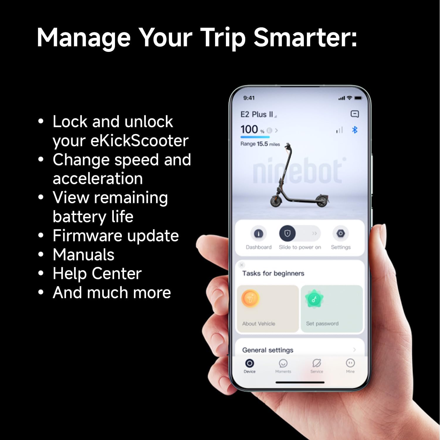 Segway Ninebot E2 Plus II/E2 Pro/E3 Pro Electric Scooter, 15.5–20 MPH, Long Range, Dual Elastomer Suspension (E3 Pro only), Foldable Adult Scooter, UL 2272 & 2271 Certified - Image 13