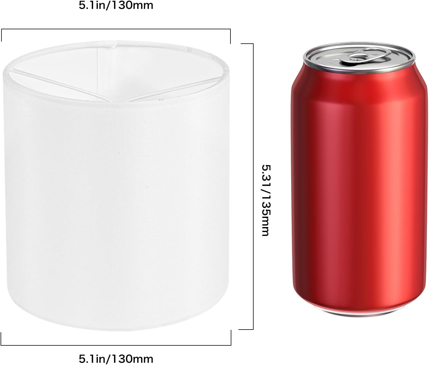 Chandelier Lamp Shades, Small Lamp Shades Clip-on Bulbs Only for Candelabra Bulbs, White Chandelier Shades 6 Pcs, Mini Lampshades for Chandeliers 5.1" X 5.1" X 5.3, Home Decor Fabric Linen Lampshade - Image 6