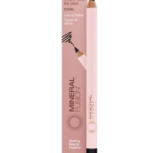 Mineral Fusion Eye Pencil (Black - Coal) - Eyeliner with Soothing Chamomile, Meadowfoam & Vitamin E - Smooth & Long Lasting, Hypoallergenic, Non-Irritating Eye Makeup