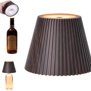 WILIT Wireless Bottle Lamp, 3-Level Brightness Cordless Table Lamp Shades, Touch Night Light for Nightstand, Battery Operated Light for Bedroom, Bar Decor&Living Room, Women Gifts, Mothers Day Gifts