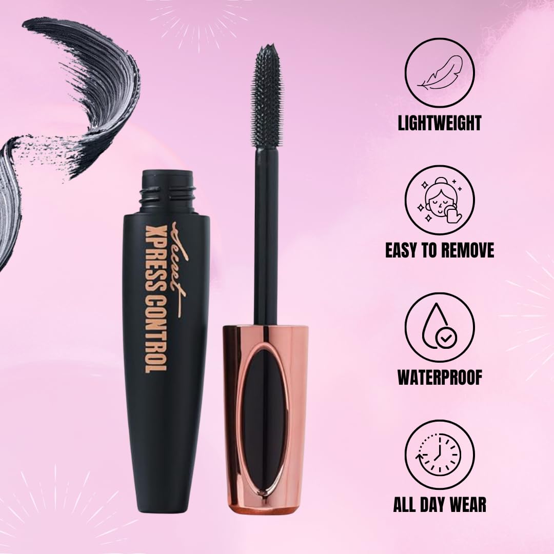 Silk Fiber Mascara 4D, Lengthening and Thickening, Volumizing, Long Lasting, Smudge-Proof, All Day Full, Long, Thick, Smudge-Proof Eyelashes - Image 3