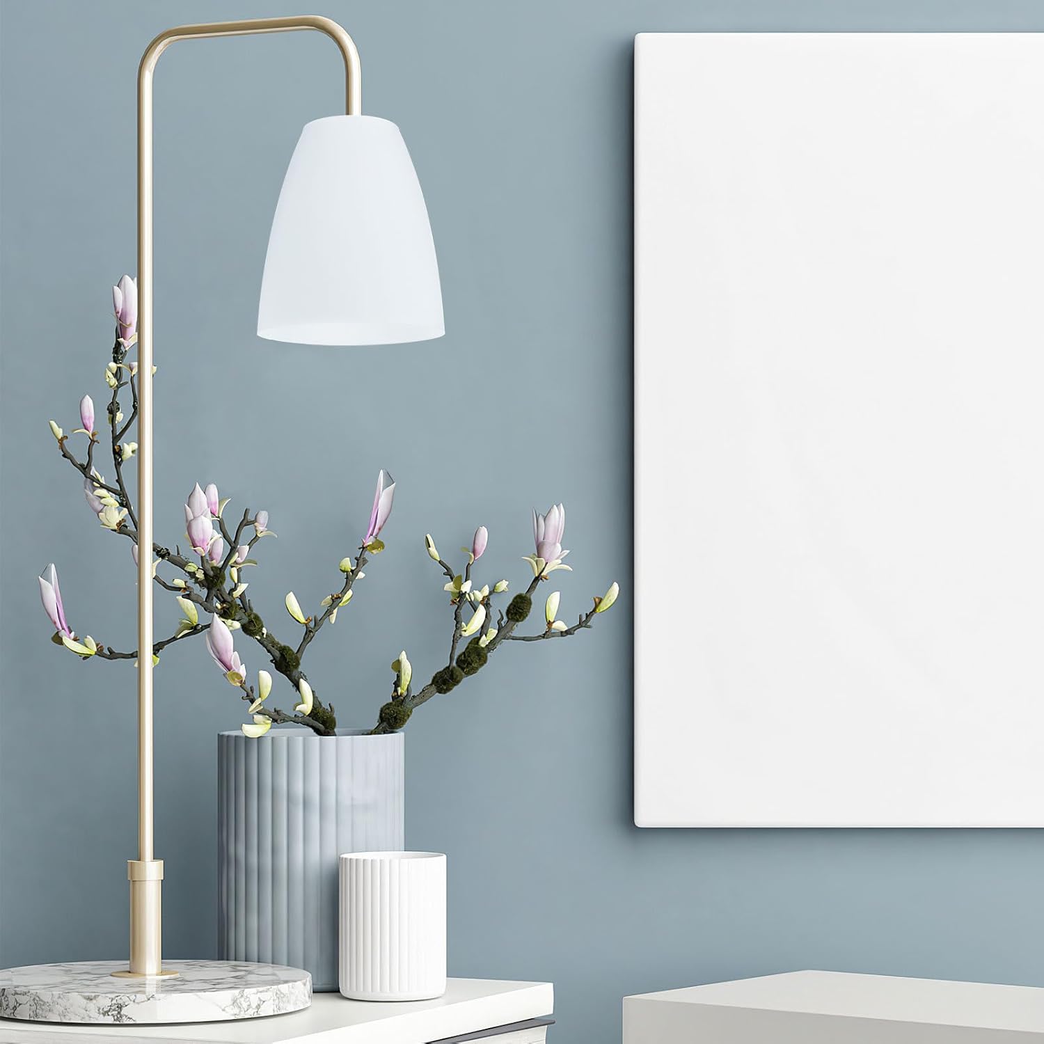 DOITOOL 2PCS Plastic Lamp Shade Replacement for Floor Lamp, Replacement White Lamp Shade Cover for Chandelier, Pendant Light, Wall Sconces Series (30mm Opening) - Image 8