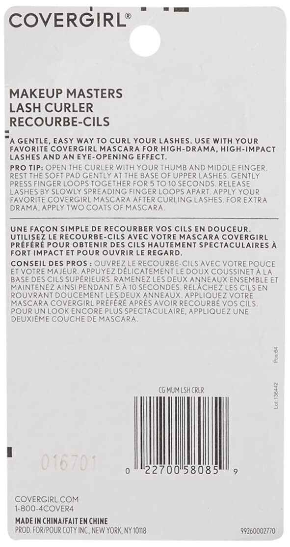 COVERGIRL Makeup Masters Eyelash Curler, Easy to Use, High Drama Lashes, 1 Count, Gentle and Easy Way to Curl Lashes, High Impact Lashes, Eye-Opening Effects - Image 4
