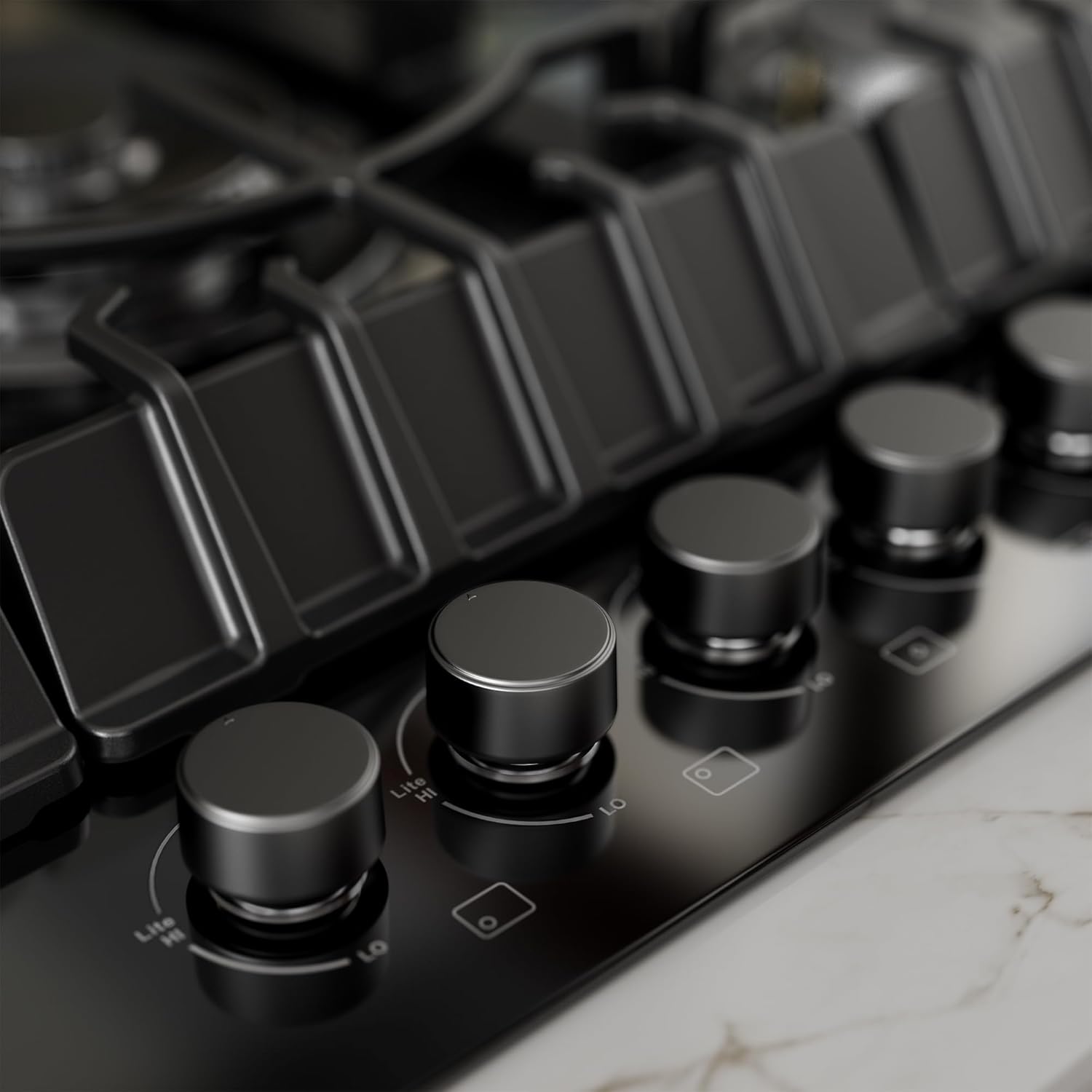 Empava 36" Gas Stove Cooktop NG/LPG Convertible with 5 Italy Sabaf Sealed Burners in Black Tempered Glass - Image 5