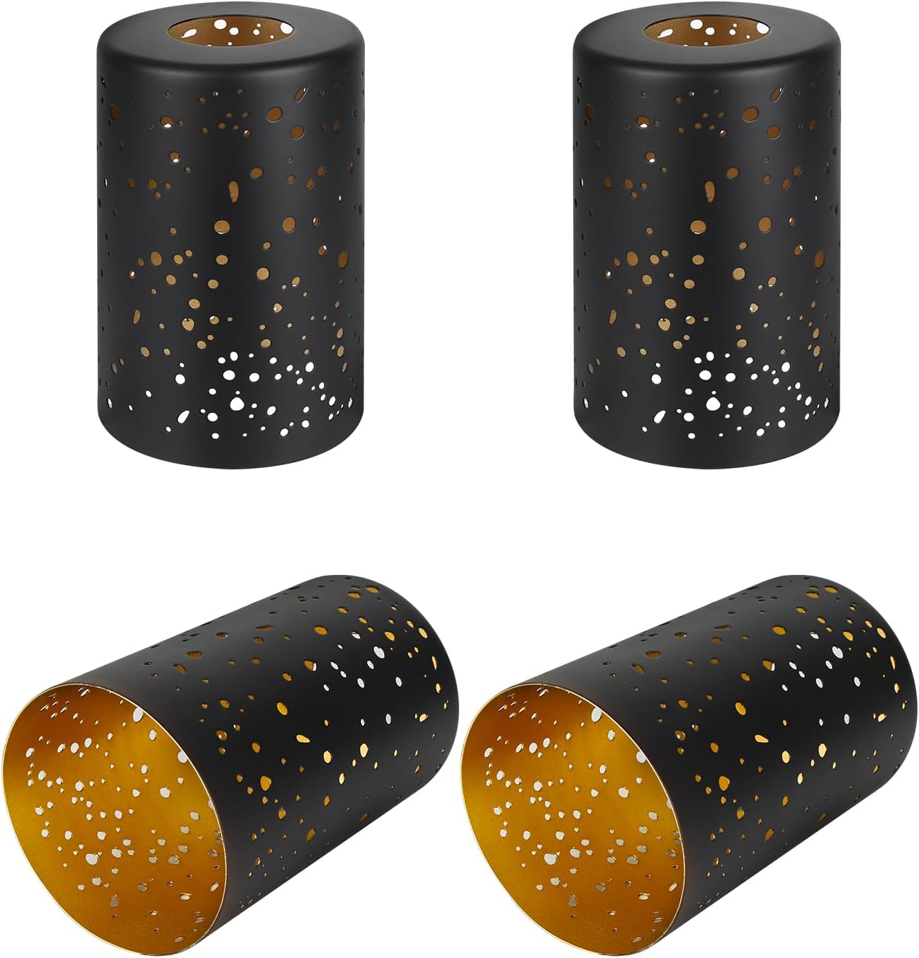 Fixture Replacement Globe Lampshade, Pendant Light Shade Starry Night Straight Cylinder Lampshade with 1-5/8 Inch Fitter Opening, Bottom Diameter 3.5″ Height 5.5″ Shades for Pendant Lights Wall Lamps