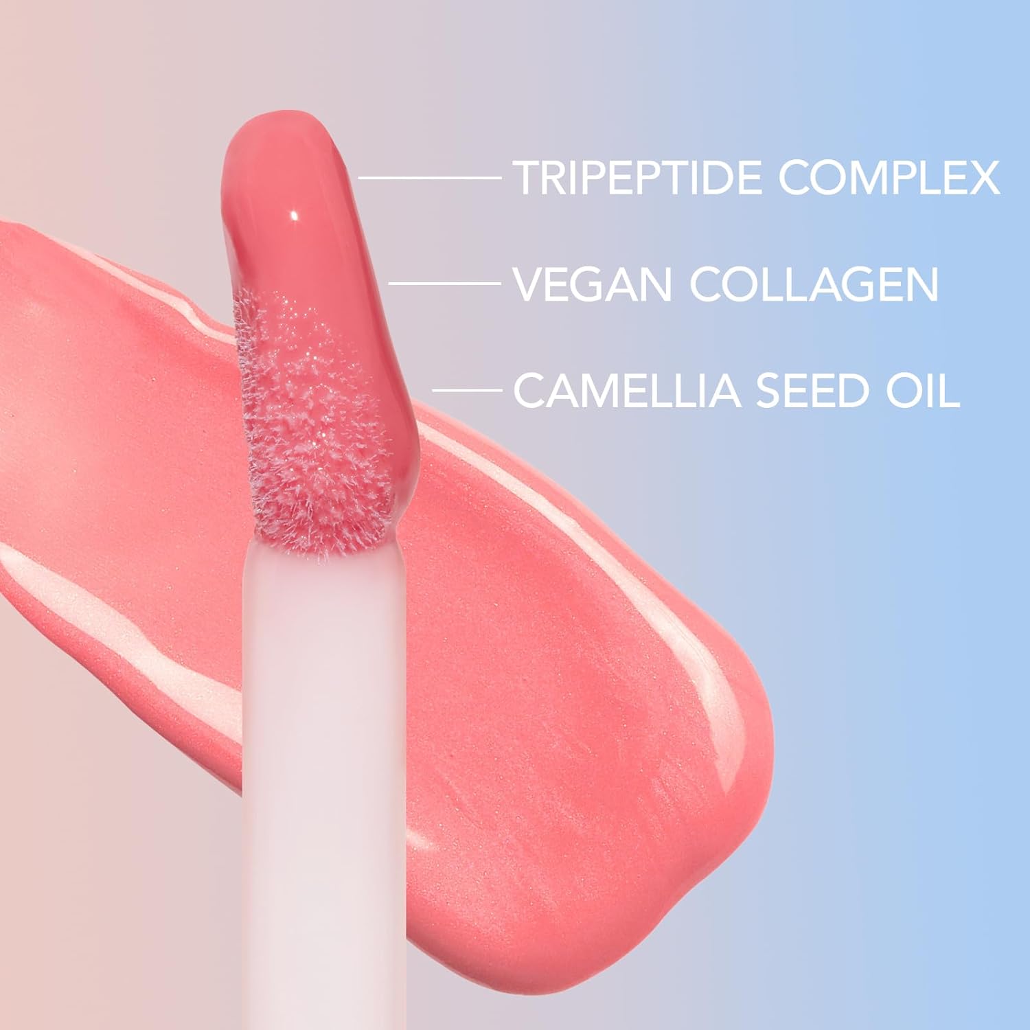 Sacheu Lip Elixir Nourishing and Hydrating Lipgloss — Moisturizing Plumping Lip Gloss Enriched with Collagen, Non-Sticky Lip Color Smooth High-Shine Finish, Vegan & Cruelty-Free, Bunny Tongue (Pink) - Image 5