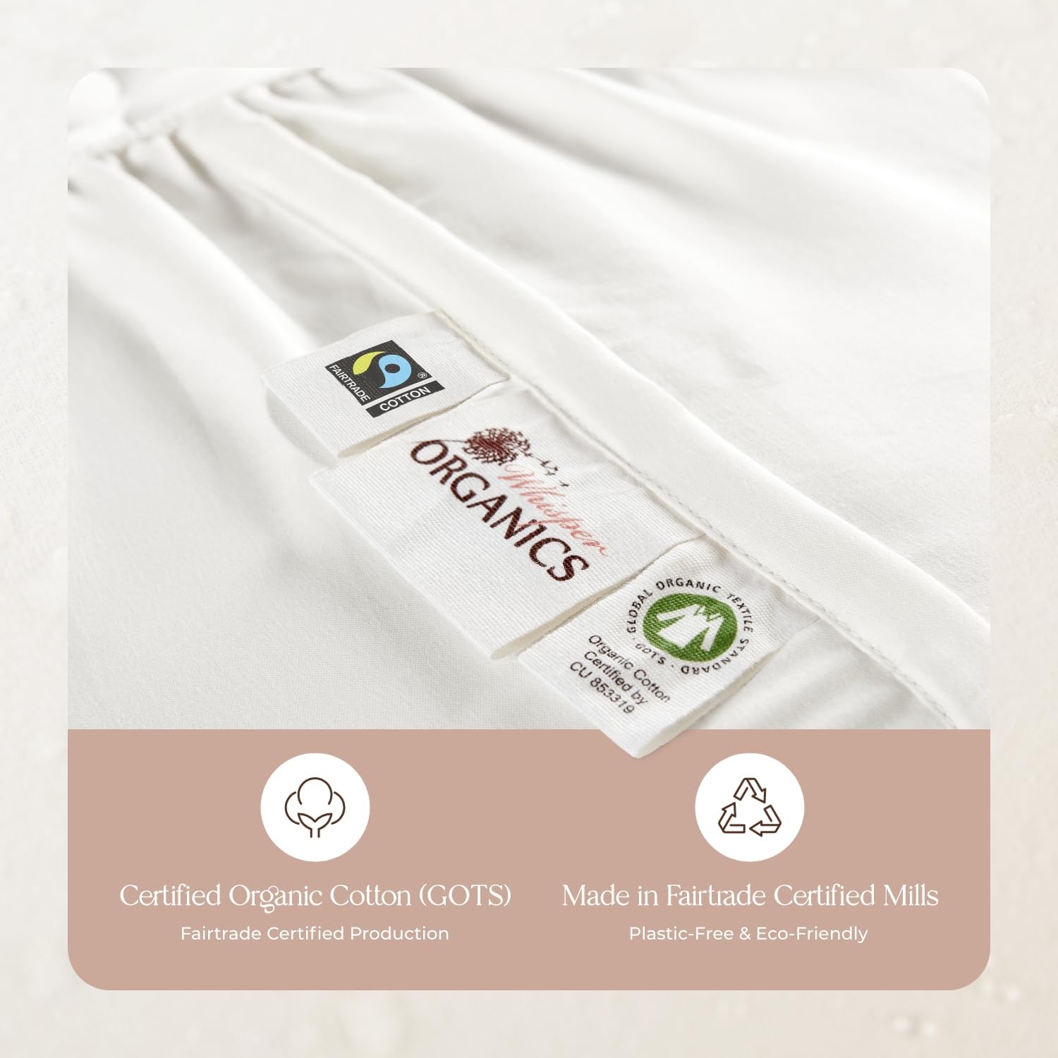 100% Cotton Organic Mattress Pad - Breathable & Cooling Mattress Protector Cal King - Premium 300GSM Quilted and Noiseless Machine Washable Organic Mattress Protector (White, Cal King) - Image 7