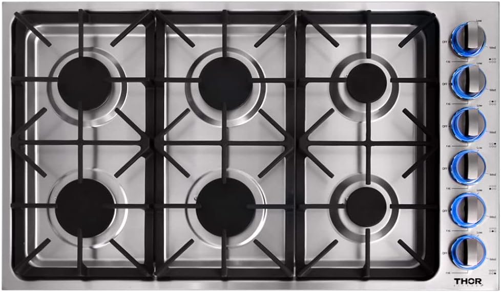 THOR Kitchen Professional 36-inch Cooktop/Rangetop in Stainless Steel – Model TGC3601