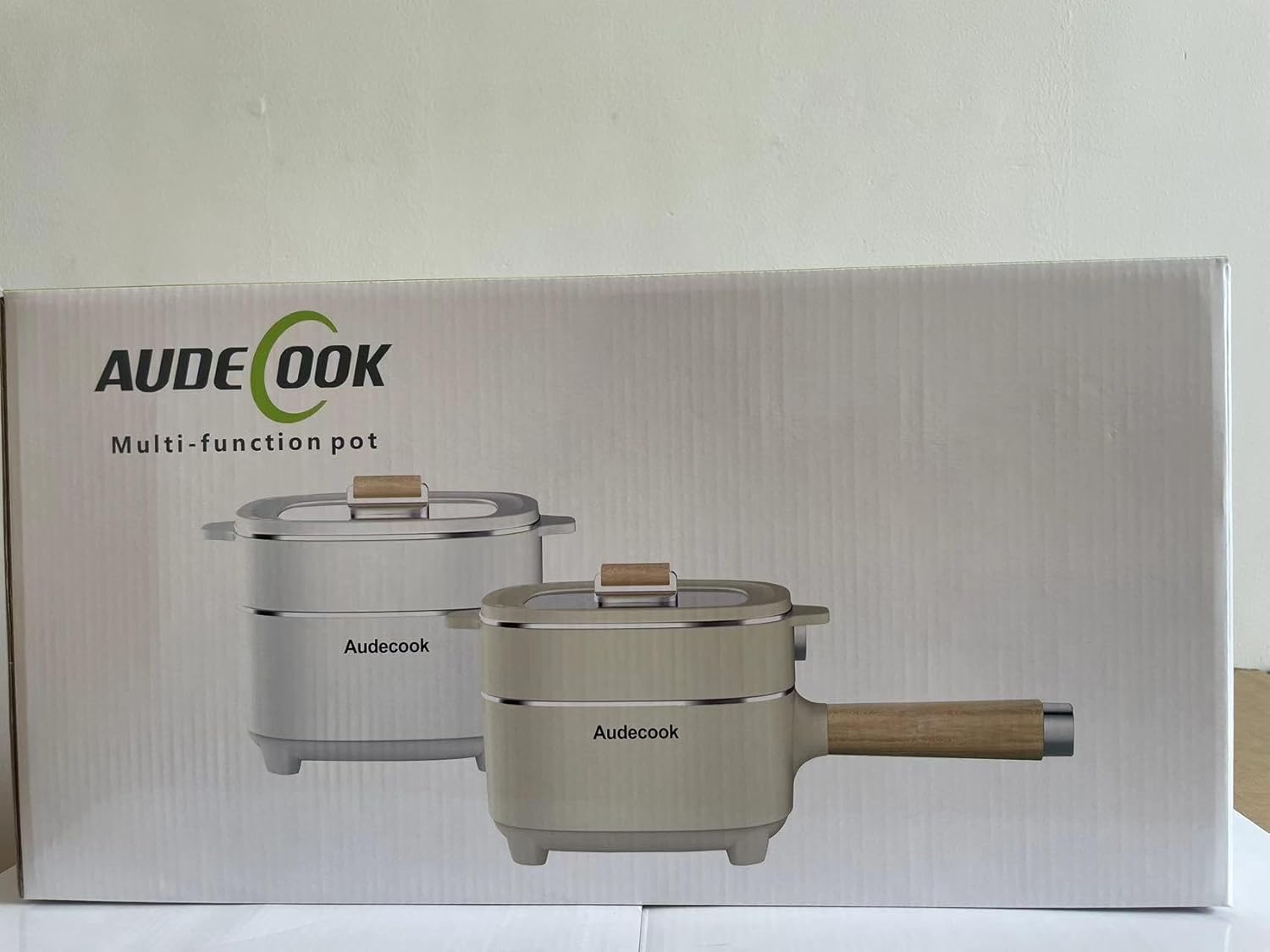 Audecook Hot Pot Electric 2L, Cermic Glaze Non-Stick Frying Pan 8 Inch, Portable Travel Cooker for Ramen/Steak/Fried Rice/Oatmeal/Soup, with Dual Power Control (Silicone Spatula Included) - Image 9