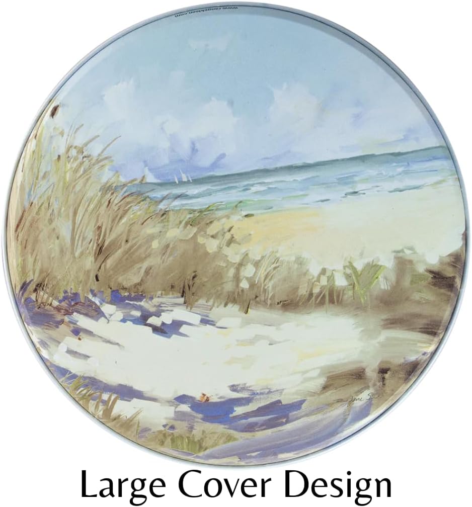 Set of 4 - "Seaside Retreat" ©Jane Slivka Licensed Design Electric Stove Range Burner Cover Set - Image 2