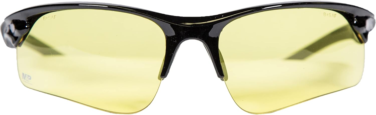 Smith & Wesson M&P Harrier Half Frame Interchangeable Shooting Glasses with Impact Resistance & Anti-Fog Lenses, Black, 1Size - Image 2