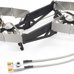 BRS-32 Portable Camping Stove, Foldable, Adjustable Control, and Carrying Case Included - Experience Hassle-Free Outdoor Cooking