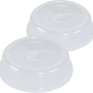Nordic Ware BPA-free and Melamine Free Plastic Splatter Microwave Cover, 10-Inch (Set of 2), Clear