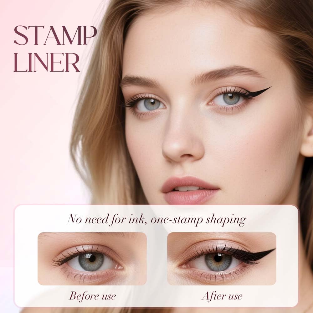 Rotating Eyeliner Stamp Pen, 2026 New Rotating Waterproof Winged Eyeliner Stamp Pen, Smudge Proof Eye Liner Tool (Black) - Image 6