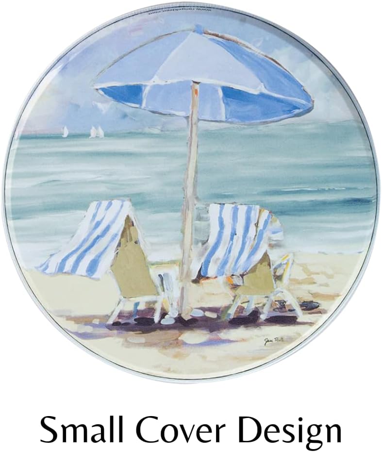 Set of 4 - "Seaside Retreat" ©Jane Slivka Licensed Design Electric Stove Range Burner Cover Set - Image 3