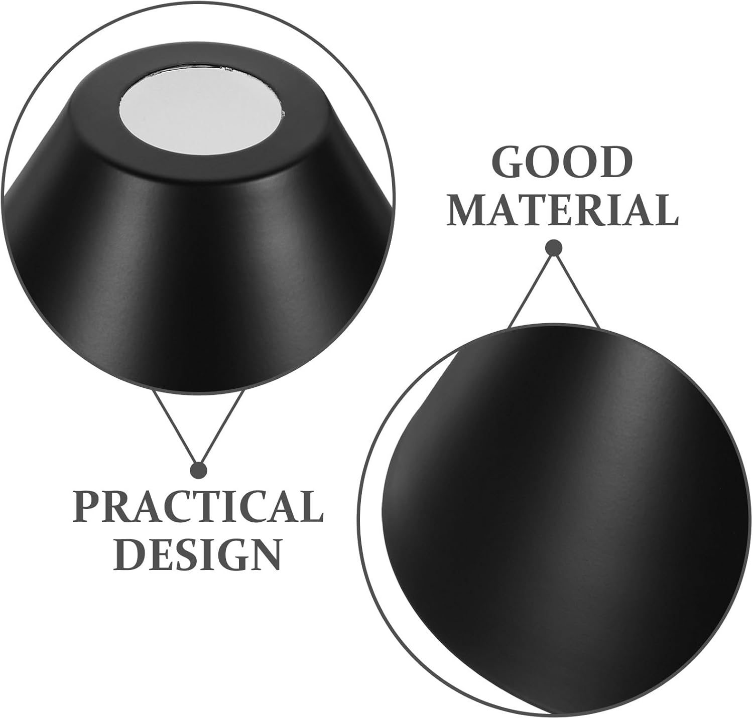 Angoily Modern Black Iron Chandelier Lamp Shade, lamp for bedroom, scalloped shade for Home, Office, Kitchen,and Bedroom - Stylish Decorative Pendant Light Cover - Image 6