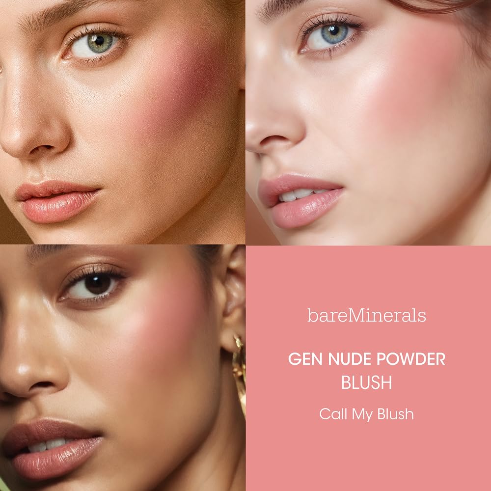bareMinerals Gen Nude Powder Blush, Mineral-Based Pressed Blush Powder, All Day Wear, Buildable Coverage, Matte Soft Focus Finish, Talc-Free, Vegan - Image 2