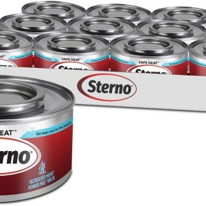 Sterno Fuel Cans - 4-Hour Burn, (24-Pack) Chafing Dish Fuel Can Burners for Food Warmer, Chafer Fuel Canned Heat, Safe Heat