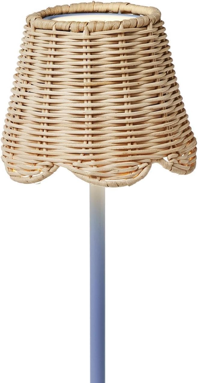 Two's Company Scallop Rattan Lamp Shade Cover with Scallop Edge, 5.5-Inch - Image 2