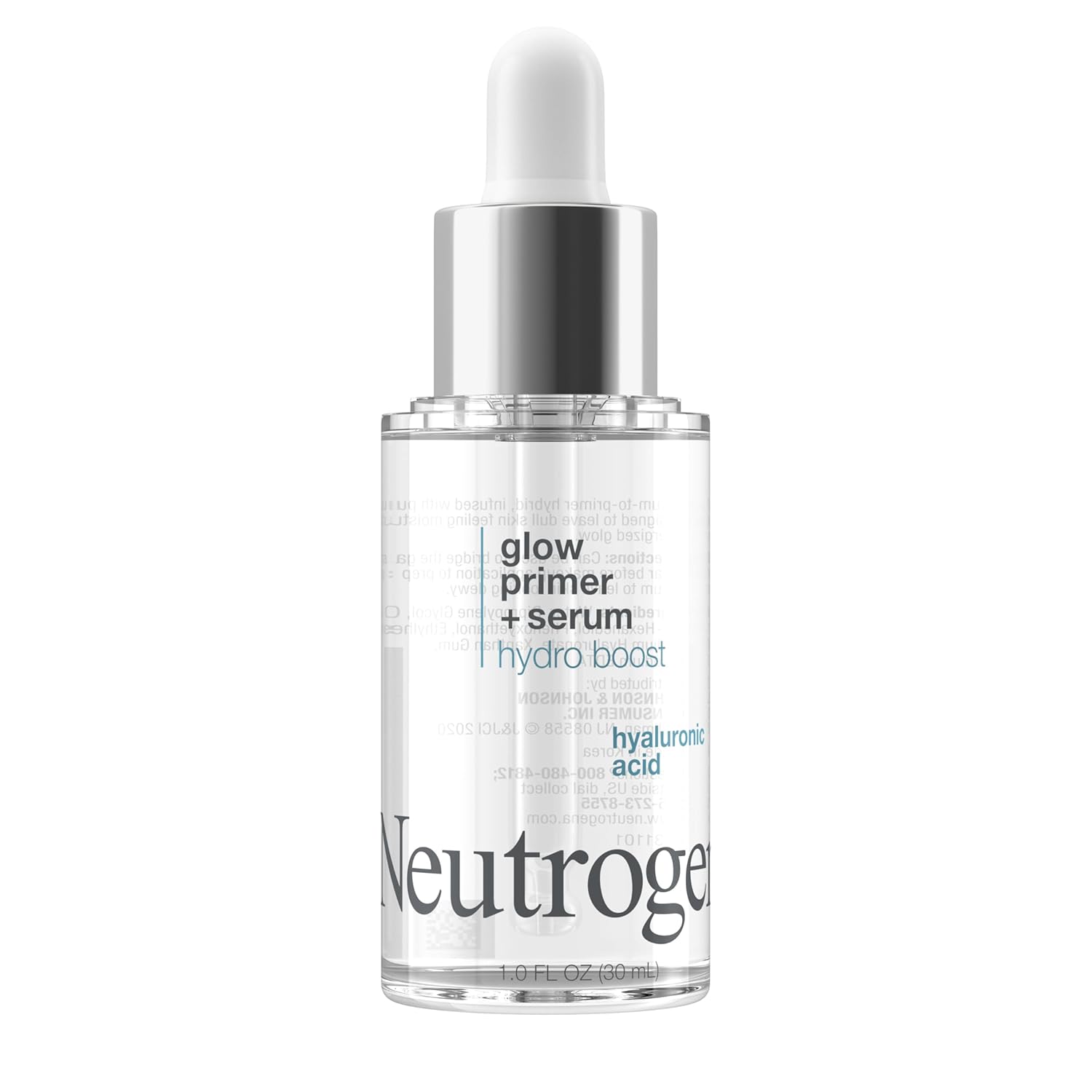 Neutrogena Hydro Boost Glow Booster Primer & Serum, Hydrating & Moisturizing Face Serum-to-Primer Hybrid, Infused with Purified Hyaluronic Acid & Designed to Instantly Hydrate, 1.0 fl. oz - Image 7