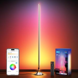 NEEWER Smart RGBW Floor Lamp, 1500lm LED Standing Corner Light Compatible with Alexa Google, APP Control/AI DIY/Music Sync/16 Million Colors, Ambience Lighting for Bedroom Living Room Home Decor, NF01