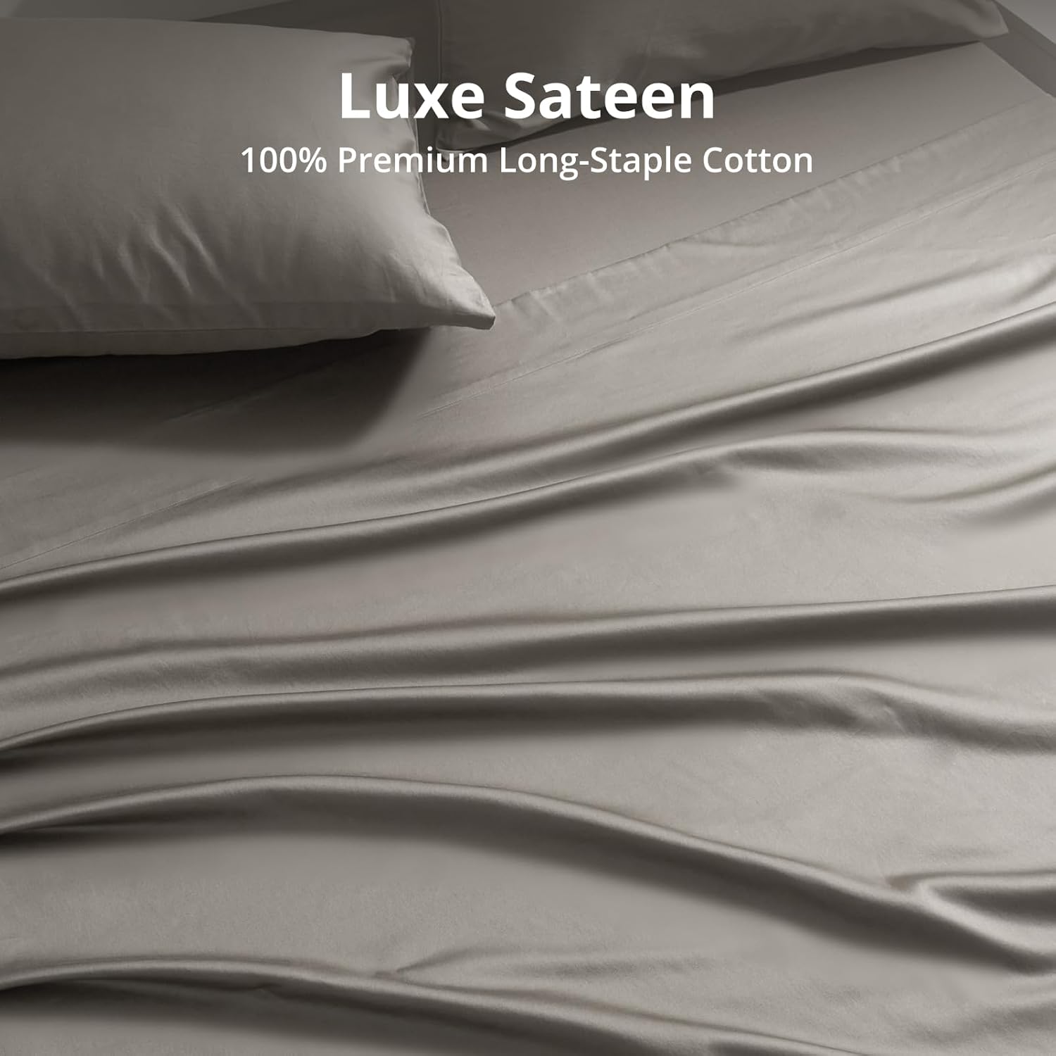Queen Bed Sheets Set, 4PCS 100% Egyptian Long-Staple Cotton Bedding Sheets with Dual-Lock System, Luxury Soft and Comfort, 1000 Thread Count, Deep Pocket Fits 8" to 17" Mattress - Image 3