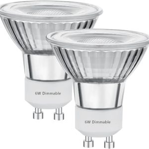 LED GU10 Range Hood Light Bulbs, LED Stove Appliance Light Bulb, Kitchen Light Replacement Halogen Light Bulb, 50W Equivalent, Warm White 3000K, 6W 550 Lm, Dimmable,Waterproof IP65 Pack of 2